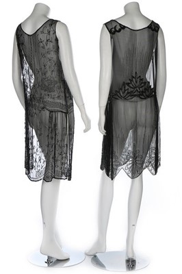 Lot 125 - A group of black and gold evening wear,...