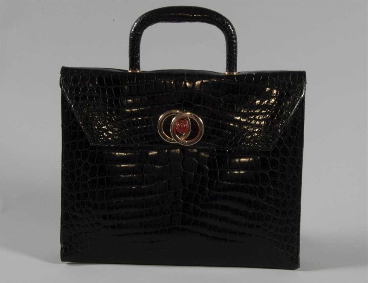 Lot 97 - An important Christian Dior black crocodile...