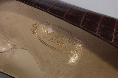 Lot 112 - Two pairs of Anglisano crocodile shoes, circa...
