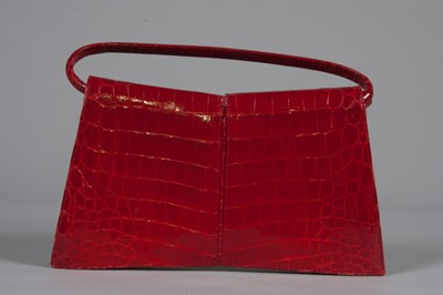 Lot 99 - A Christian Dior scarlet alligator handbag,...