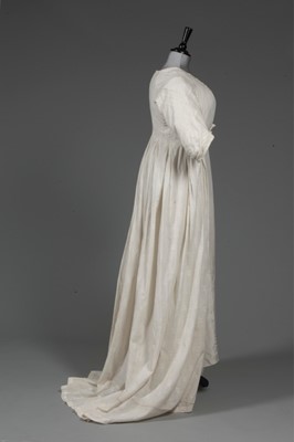 Lot 44 - A whitework embroidered open robe, circa 1785-
