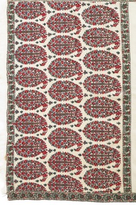 Lot 410 - An kashmir stole or sash, Kashmir, circa 1810,...