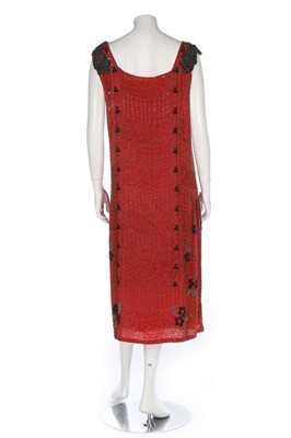 Lot 128 - An ombré chiffon flapper dress with beaded...