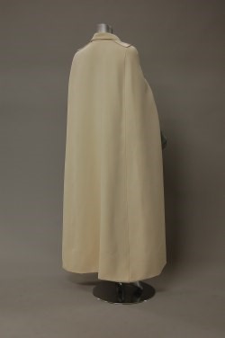 Lot 186 - A Courreges ivory wool maxi-cape, early 1970s,...