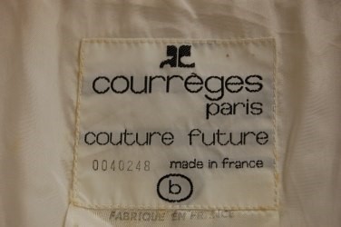 Lot 186 - A Courreges ivory wool maxi-cape, early 1970s,...