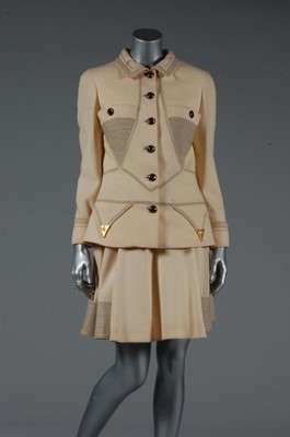 Lot 256 - A Versace cream wool suit, Autumn-Winter, 1992...