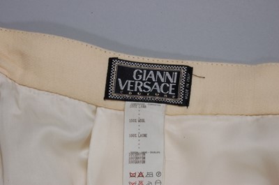 Lot 256 - A Versace cream wool suit, Autumn-Winter, 1992...