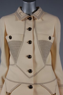 Lot 256 - A Versace cream wool suit, Autumn-Winter, 1992...