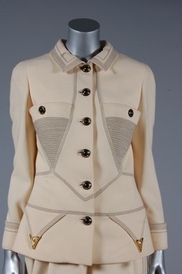 Lot 256 - A Versace cream wool suit, Autumn-Winter, 1992...