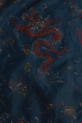 Lot 38 - An embroidered dragon robe, Chinese, circa...