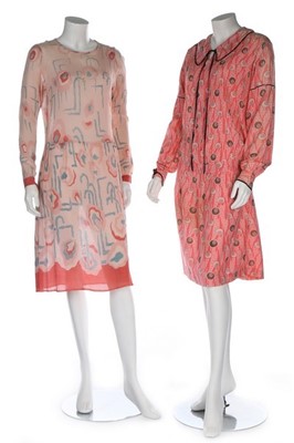 Lot 136 - Sixteen summer dresses, 1920s, including two...