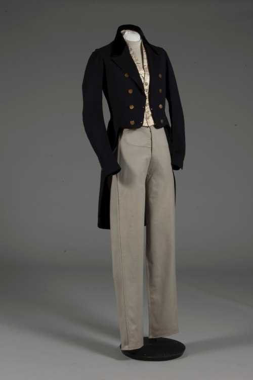 Click for high resolution Lot 51 - A rare gentleman's day ensemble, early 1850s,...