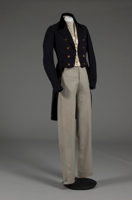 Lot 51 - A rare gentleman's day ensemble, early 1850s,...