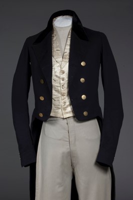 Lot 51 - A rare gentleman's day ensemble, early 1850s,...