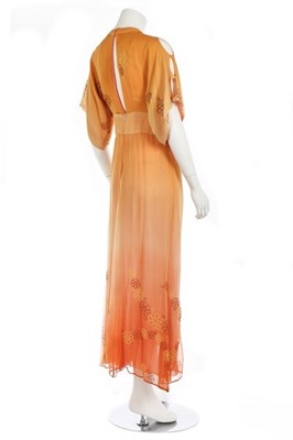 Lot 58 - A Thea Porter chiffon evening gown, late 1970s,...
