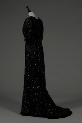 Lot 57 - A rare Madame Wengeroff black sequined tulle...