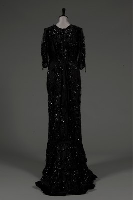 Lot 57 - A rare Madame Wengeroff black sequined tulle...