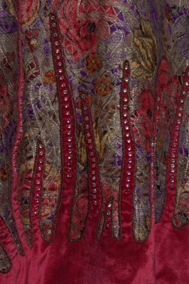 Lot 74 - An opera coat, late 1920s, of printed floral...