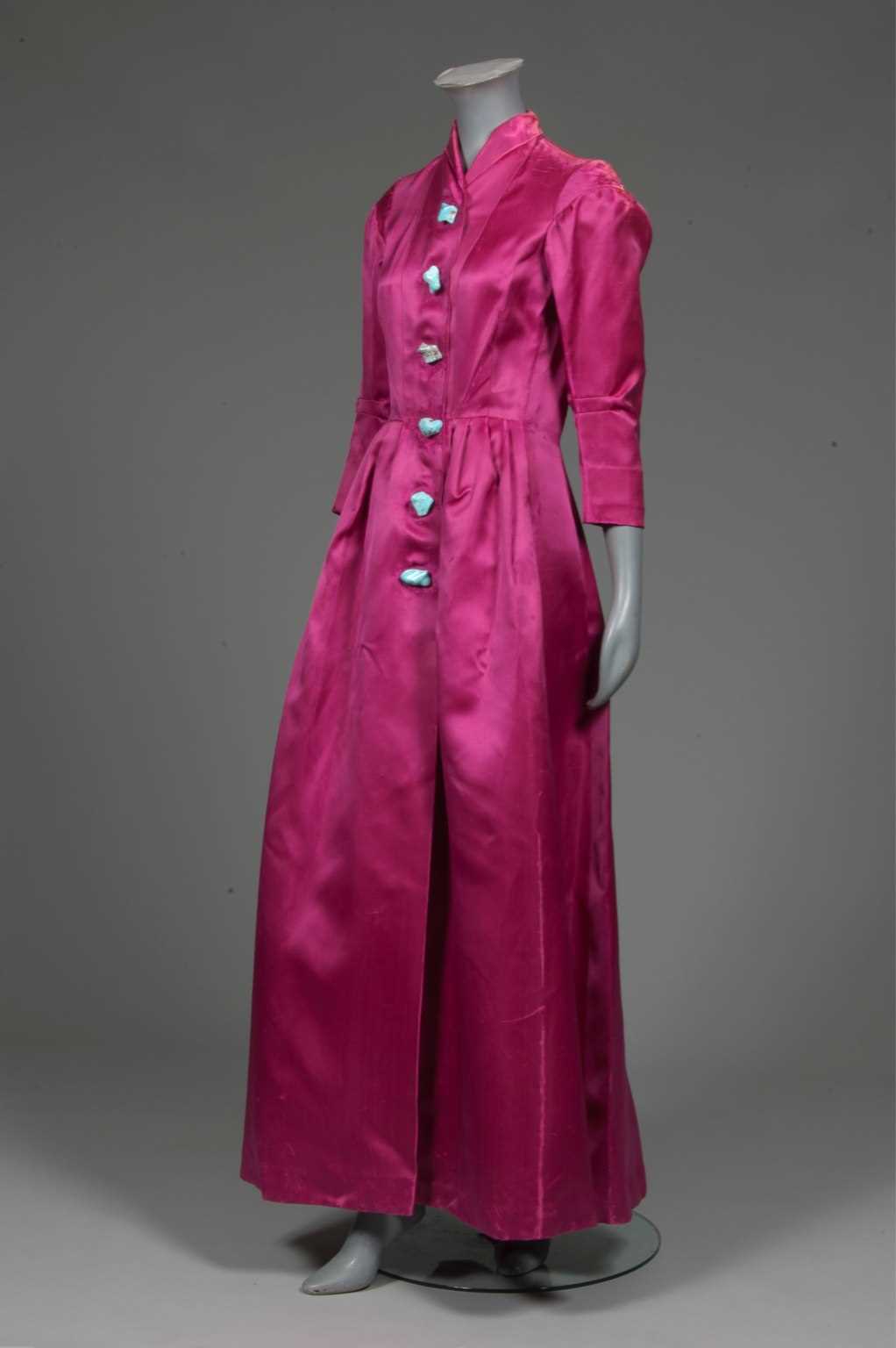 Lot 84 - A rare Schiaparelli shocking pink satin...