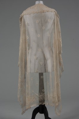Lot 34 - A whitework embroidered apron panel, circa...