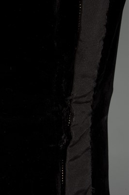 Lot 120 - A rare Marcel Rochas couture black velvet and...