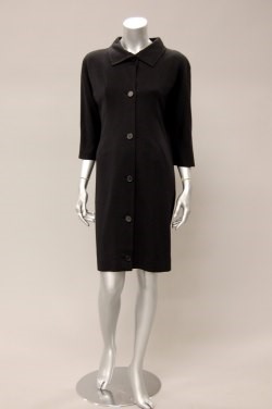 Lot 125 - A Balenciaga couture black jersey coat, 1957,...
