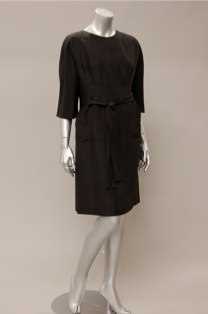 Lot 136 - A Balenciaga slubbed silk dress, 1962,...