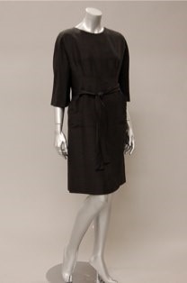 Lot 136 - A Balenciaga slubbed silk dress, 1962,...