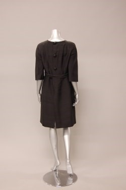 Lot 136 - A Balenciaga slubbed silk dress, 1962,...