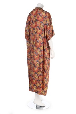 Lot 6 - A printed floral chiffon gown, 1930s, in...