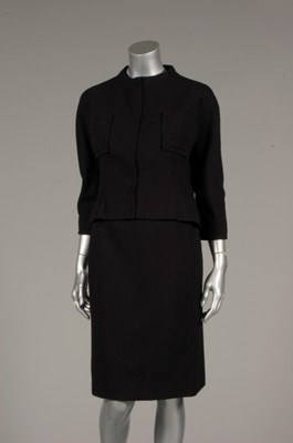 Lot 133 - A Balenciaga couture black day suit, 1956,...