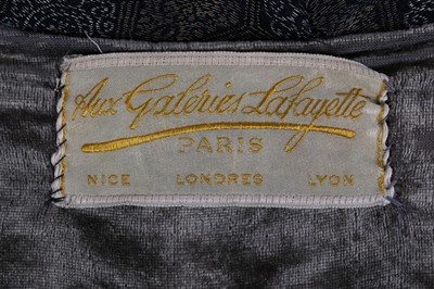 Lot 32 - A Galeries Lafayette lamé evening coat, 1930s,...