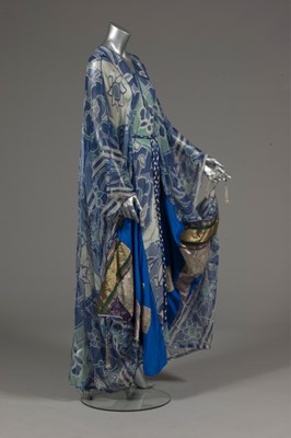 Lot 197 - A good Thea Porter printed chiffon and brocade...