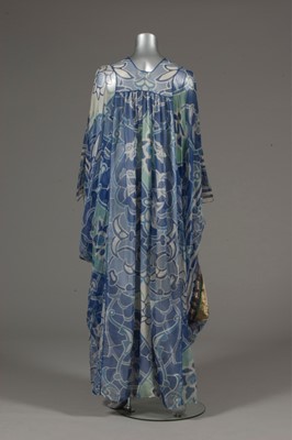Lot 197 - A good Thea Porter printed chiffon and brocade...