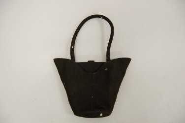 Lot 103 - A rare Schiaparelli brown suede handbag, late...