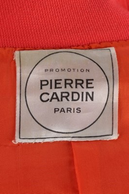 Lot 45 - A Pierre Cardin watermelon-pink wool coat,...