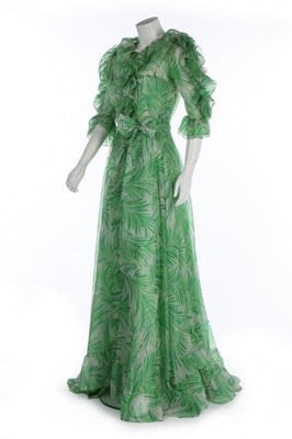 Lot 118 - An Yves Saint Laurent couture printed organza...