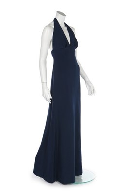 Lot 119 - An Yves Saint Laurent couture midnight blue...