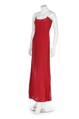 Lot 125 - A Thea Porter butterfly-printed red chiffon...