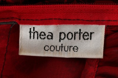 Lot 125 - A Thea Porter butterfly-printed red chiffon...
