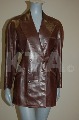 Lot 114 - An Alabrown leather jacket, 1980s, labelled,...