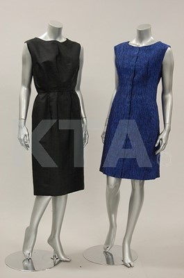 Lot 159 - A Balenciaga couture blue and black cloqushift...