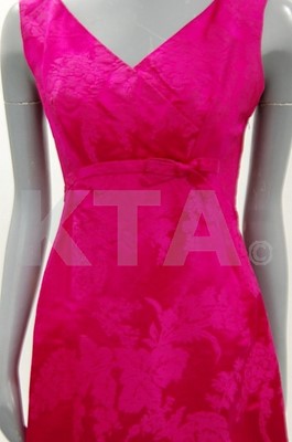 Lot 16 - A Lanvin couture cyclamen pink silk damask...