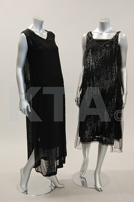 Lot 204 - Three black cocktail dresses, early-mid 1920s,...