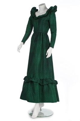 Lot 115 - A Givenchy couture black and green silk...