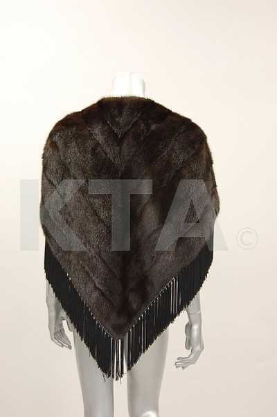 Lot 214 - A Calman Links dark brown mink cape,...