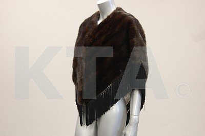 Lot 214 - A Calman Links dark brown mink cape,...