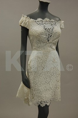 Lot 216 - An Antony Price white lace bridal gown...