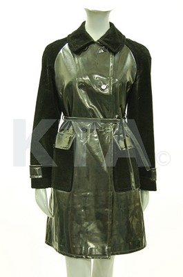 Lot 224 - A Christian Dior black vinyl and needlecord...