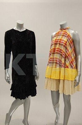 Lot 229 - A Jean Varon checked baby doll dress, 1970s,...